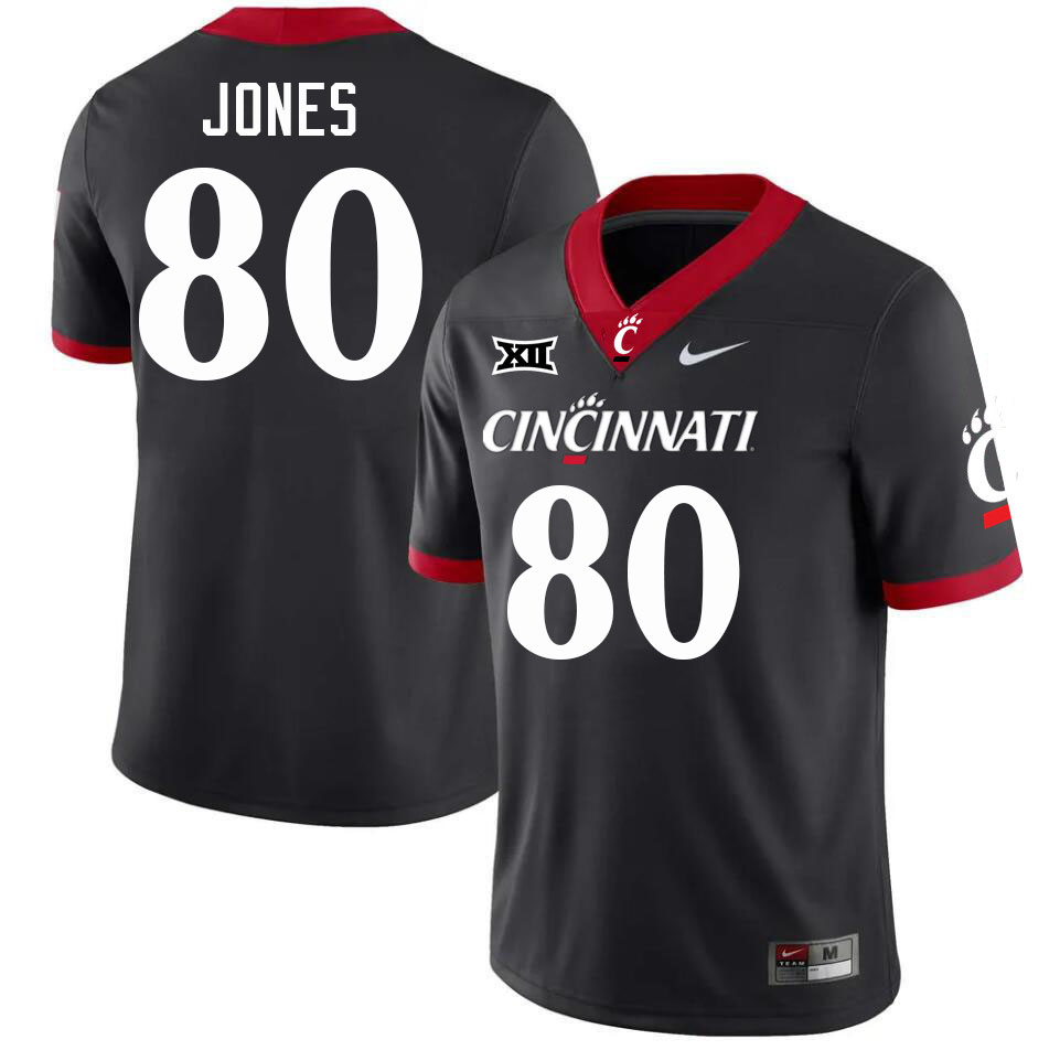 Cincinnati Bearcats #80 Elijah Jones College Football Jerseys Stitched-Black